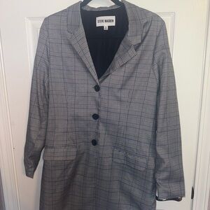 Steve Madden Black and White Checkered Blazer